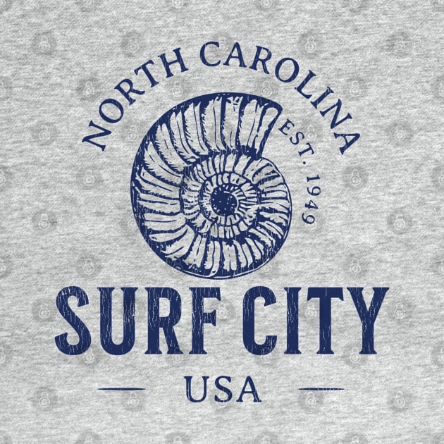 Surf City, NC Summertime Vacationing Seashell by Contentarama